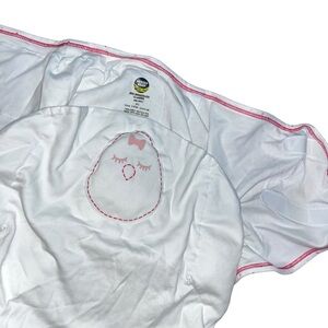 nested bean zen swaddle classic white pink stars S - L 0 - 6 months 7 - 18 lbs